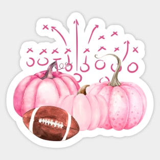 Pink October Football Sticker